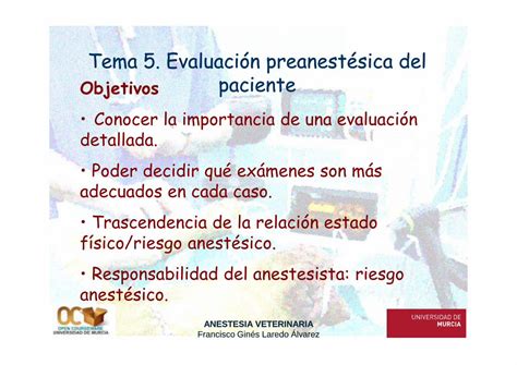 PDF Tema 5 Evaluación preanestésica del PDFSLIDE NET