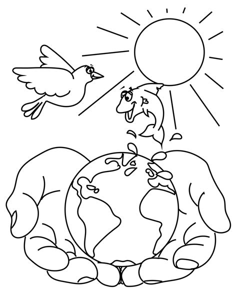 Coloring Pages God Has The Whole World In His Hands Picture Image