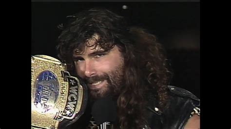 Cactus Jack Shows Off His WCW Tag Title During Promo On ECW Hardcore TV