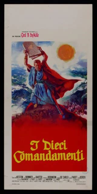 L Affiche Les Dix Commandements Cecil B Demille Charlton Heston Yul