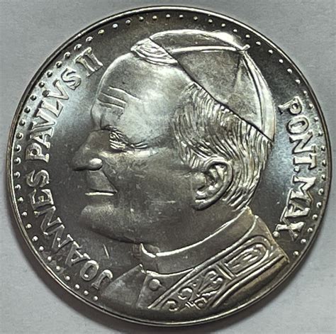 Pope John Paul Ii Vatican Silver Layered Coin Medal Property Room