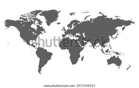 World Map Gray Map Template Website Stock Vector (Royalty Free ...