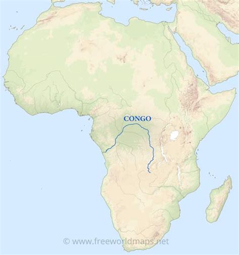 Congo River Map Of Africa - Map