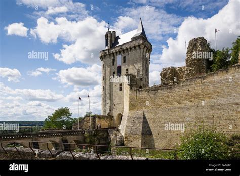 Castle of Chinon - France Stock Photo - Alamy