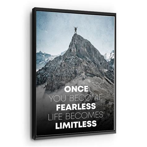 Once You Become Fearless Life Becomes Limitless Canvas Etsy