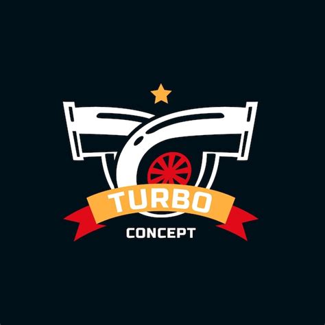 Diseño de logotipo turbo de diseño plano Vector Gratis