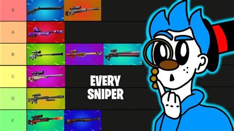 Ranking Every Fortnite Sniper Rifle Tier List Youtube