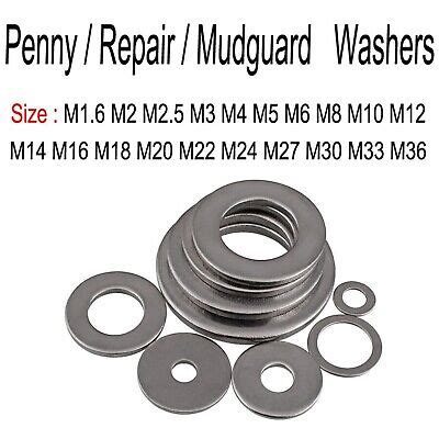 Penny Repair Washers Mudguard Washer M M M M M M M Stainless