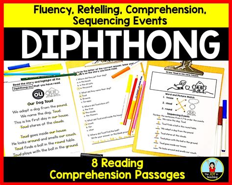 Diphthong Reading Comprehension Passage Etsy