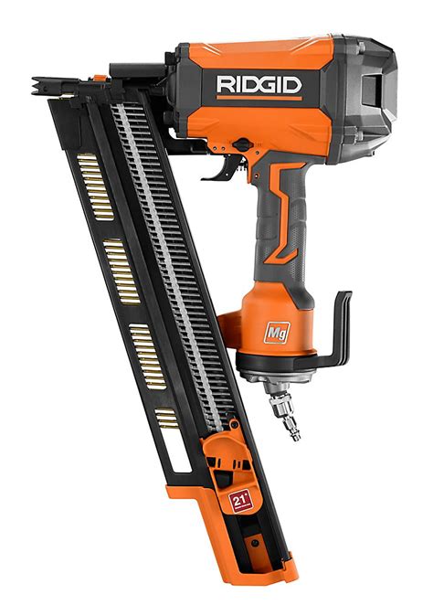 Ridgid 21 Degree 3 12 Inch Round Head Framing Nailer The Home Depot