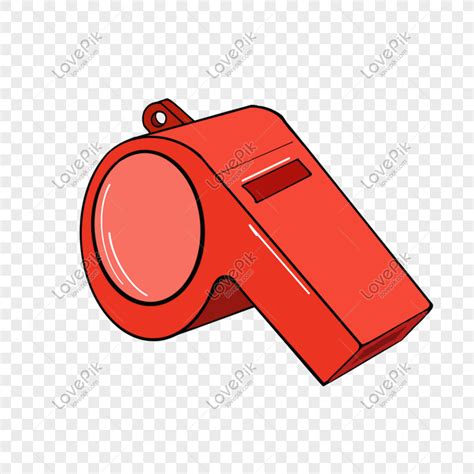 Red Whistle Whistle Logo Referee Whistle Coach Whistle PNG Image