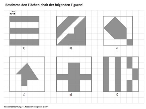 Arbeitsbl Tter Fl Cheninhalt Aufgaben Klasse Mathefritz