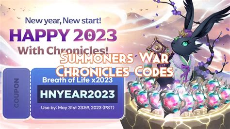 Summoners War Chronicles Codes October 2024 Pillar Of Gaming