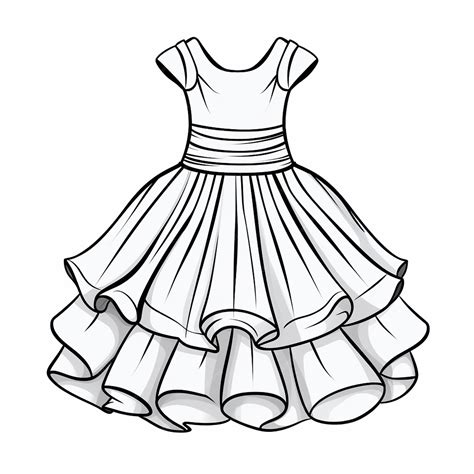 Premium AI Image | Ruched dress cute illustration hand drawn cute ...