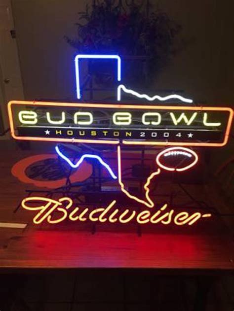 Bud Bow Budweiser Neon Sign Bar Sign Neon Light Diy Neon Signs