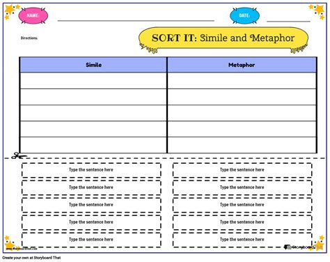 Simile And Metaphor Worksheets Printable Templates Worksheets Library