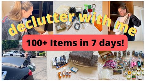 Declutter With Me 100 Items In 7 Days Challenge YouTube