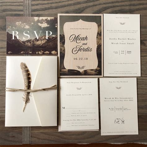 Diy Rustic Wedding Invitations