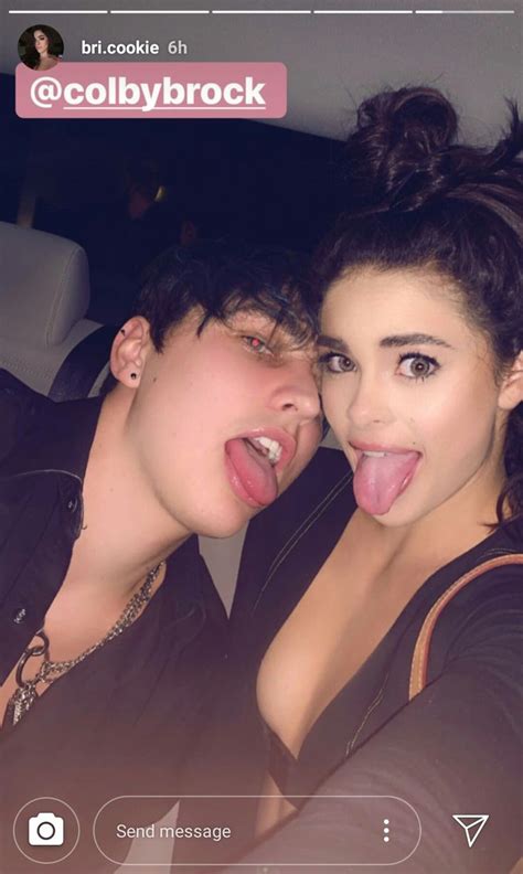 Cute Couple Goals Colby And Sam Sticking Out Their Tongues