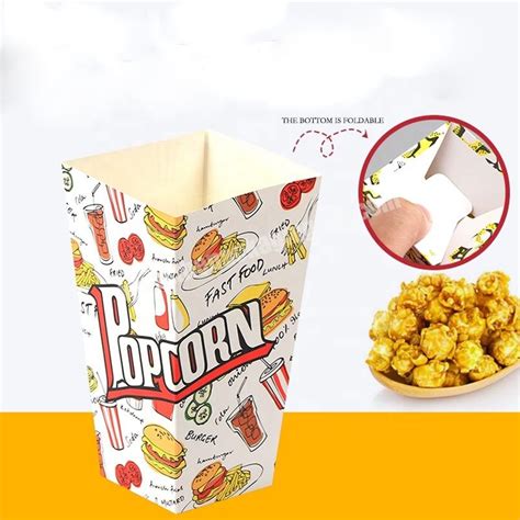 Kinsun Free Sample Popcorn Box Packaging Food Grade Popcorn Boxes