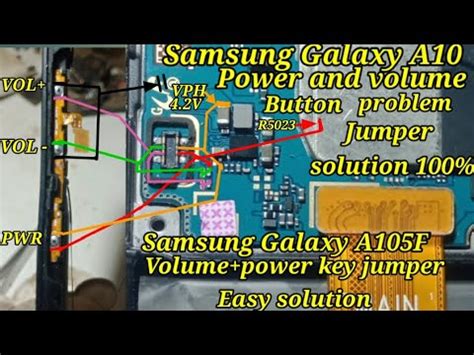 Samsung A10 Power Key Not Working Jumper Solution 100 Samsung A105f