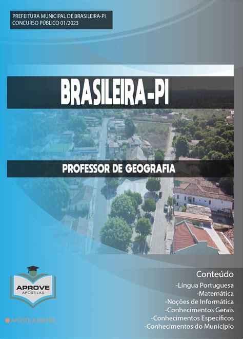 APOSTILA BRASILEIRA PROFESSOR DE GEOGRAFIA Aprove Apostilas