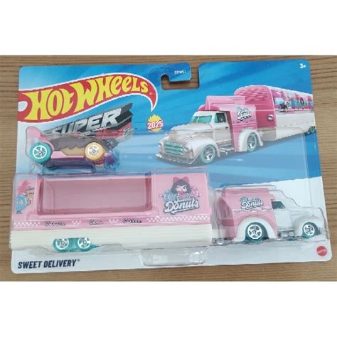 Hot Wheels 2025 Super Rigs Sweet Delivery Pink Donut Car New Shopee