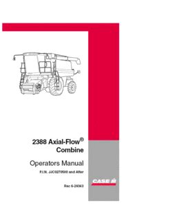 Operator’s Manual for Case IH Combine model 2388 – DIY Repair Manuals