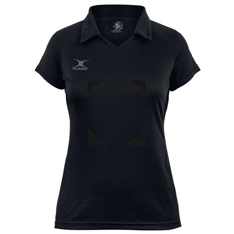 Gilbert Eclipse Womens Netball Polo Shirt W Bib Attachments Short