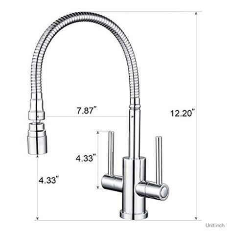 Hapilife Modern Kitchen Sink Mixer Tap With Flexible Spray Dual Lever