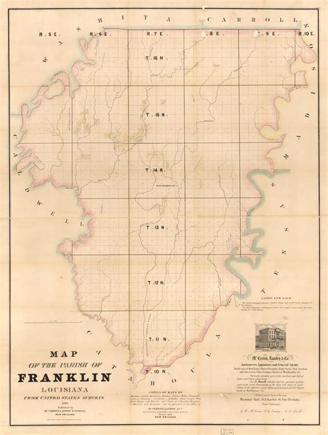 Map Of The Parish Of Franklin Louisiana From The United States