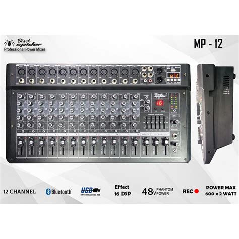 Jual Bs Mp Professional Power Mixer Black Spider Shopee Indonesia