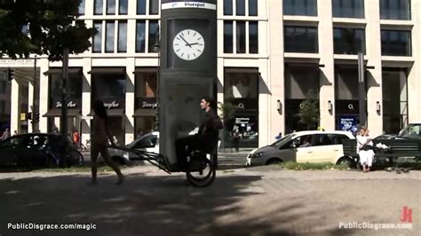 Naked Slave Drives Chariot In Public