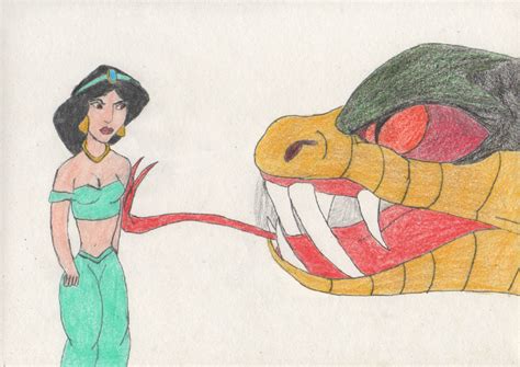 Princess Jasmine turns into a Snake 1/3 by goodtimesroll44 on DeviantArt