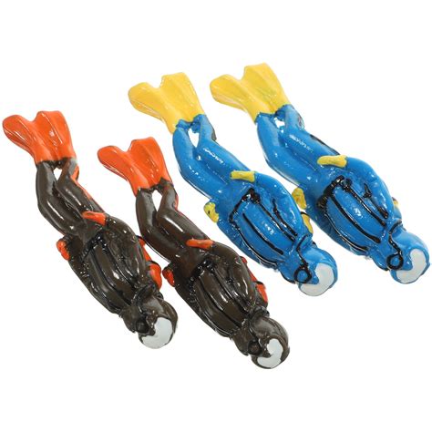 4pcs Scuba Diver Figurines Scale Models People Set Swimmers Figurines