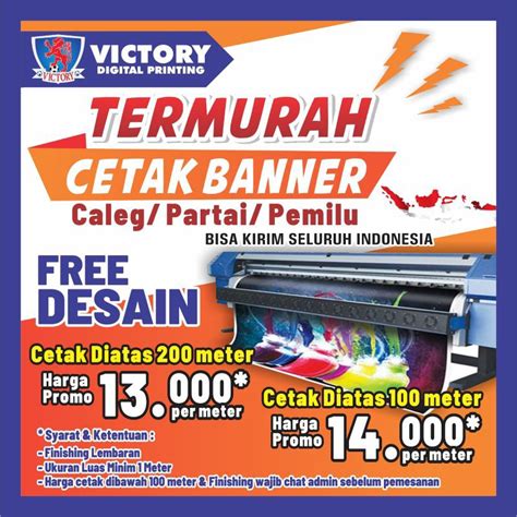 Jual CETAK BANNER SPANDUK BALIHO CALEG PARTAI CEPAT MURAH Shopee