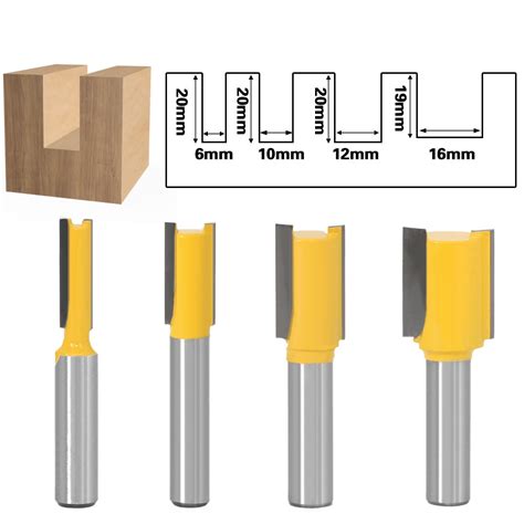 1pc Straight Dado Router Bit 3 8 W X20 H 8mm Shank Cutter For Wood