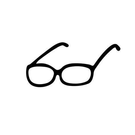 Illustration of glasses in black color isolated on a white background 10356651 Vector Art at ...