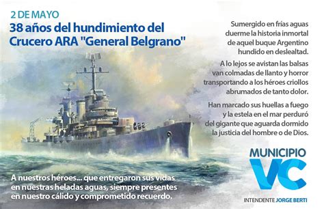 38 AÑOS DEL HUNDIMIENTO DEL CRUCERO ARA GENERAL BELGRANO Municipio