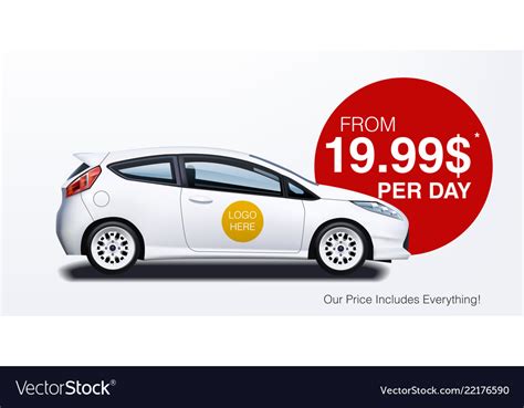 Car Rental Ad Banner Mockup For Business Promotion