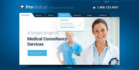 Hospital Bootstrap Website Template | Gridgum