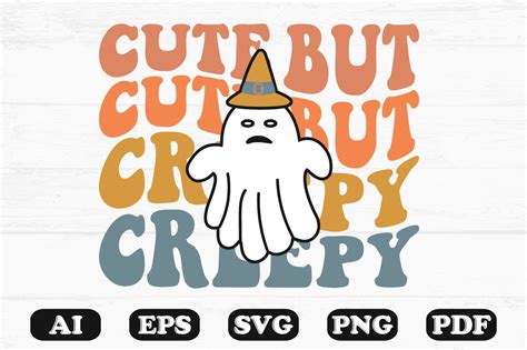 Cute But Creepy Retro Wavy Svg Halloween Graphic By Hosneara