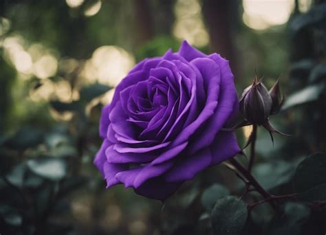 A purple rose garden | Premium AI-generated image