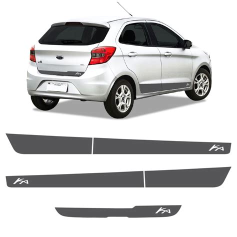 Faixa Ka Hatch 2015 2021 Adesivo Lateral E Traseiro Grafite Sportinox