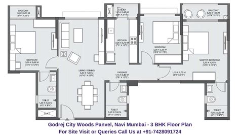 Godrej City Woods Panvel Navi Mumbai 3 Bhk Floor Plan Regrob