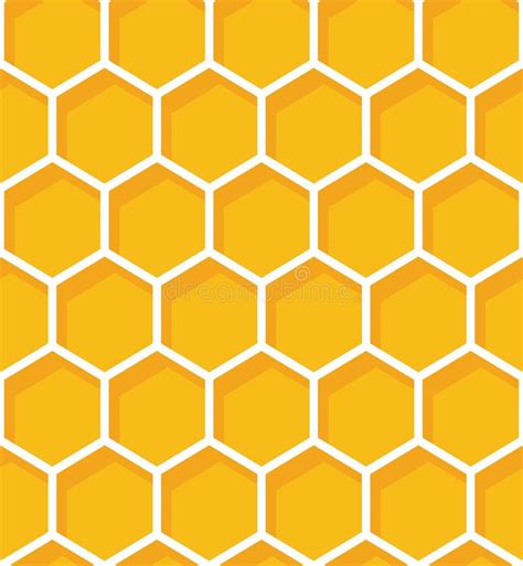 Honeycomb Seamless Pattern Vector Natural Honey Background Stock