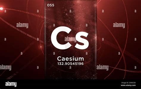 Caesium Cs Symbol Chemical Element Of The Periodic Table 3d