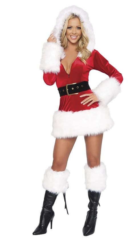 Free Shipping New Style Christmas Mrs Claus Costume Sexy Lady Cosplay