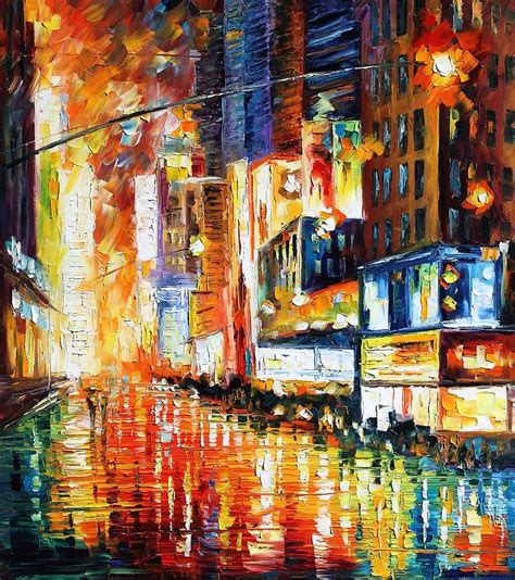 Times Square Painting By Leonid Afremov