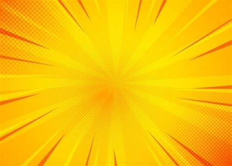 Premium Vector Yellow Comic Background Pop Art Comic Background With